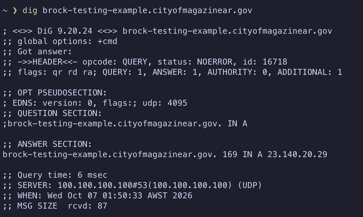 Proof of control via dig